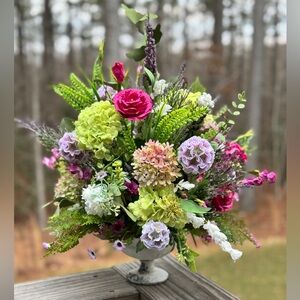 Elegant Floral Arrangement in White Urn